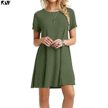 Load image into Gallery viewer, KLV Women Summer Plus Size Short Sleeves

