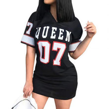 Load image into Gallery viewer, Women Casual Dress Female 2020 Summer Short Sleeve Loose  Queen
