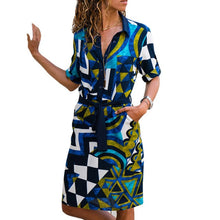 Load image into Gallery viewer, Chiffon Dress 2020 Summer Striped A-line Print Boho Beach Dresses

