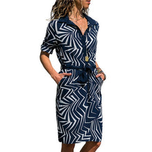 Load image into Gallery viewer, Chiffon Dress 2020 Summer Striped A-line Print Boho Beach Dresses
